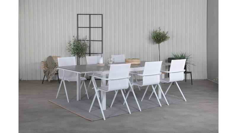 Ruokailuryhmä Levels Jatkett 160-240 cm 6 Alina tuolia, Musta