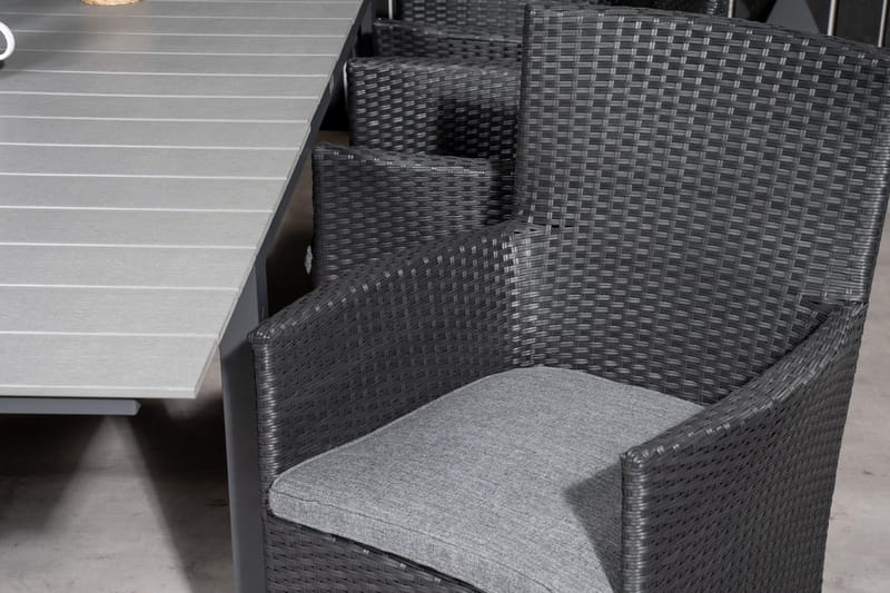 Ruokailuryhmä Levels Jatkett 160-240 cm 6 Malin tuolia - Luonnonväri - Puutarhakalusteet - Ulkoryhmä - Ruokailuryhmät ulos