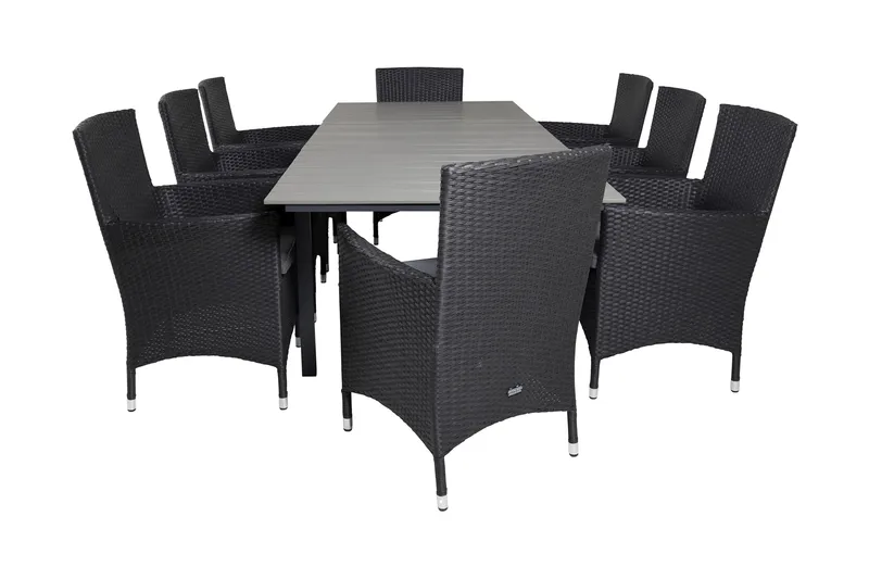 Ruokailuryhmä Levels Jatkett 160-240 cm 8 Malin tuolia, Luonnonväri