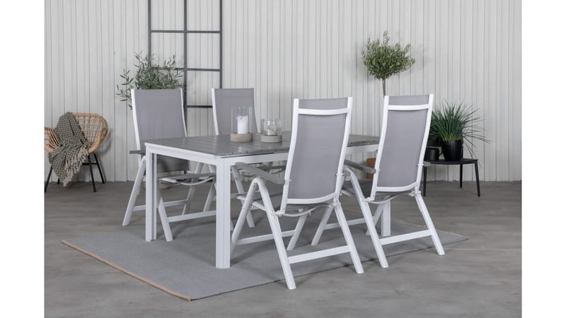 Ruokailuryhmä Levels Jatkettava 160 cm 4 Albany tuolia, Musta