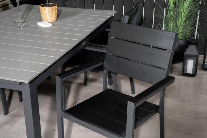 Ruokailuryhmä Levels Jatkettava 160 cm 4 tuolia Musta - Venture Home - Ruokailuryhmät ulos