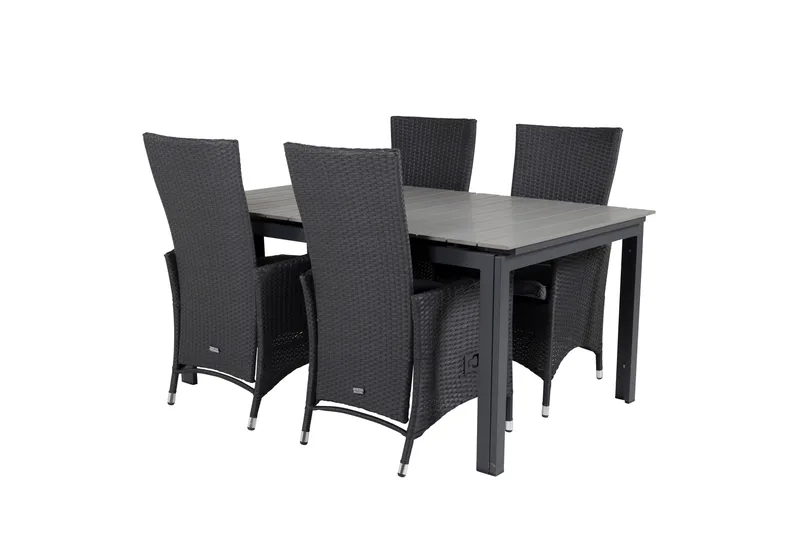 Ruokailuryhmä Levels Jatkettava 160 cm 4 Padova tuolia, Luonnonväri