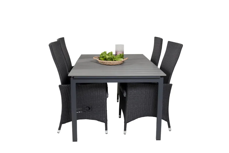 Ruokailuryhmä Levels Jatkettava 160 cm 4 Padova tuolia - Luonnonväri - Puutarhakalusteet - Ulkoryhmä - Ruokailuryhmät ulos