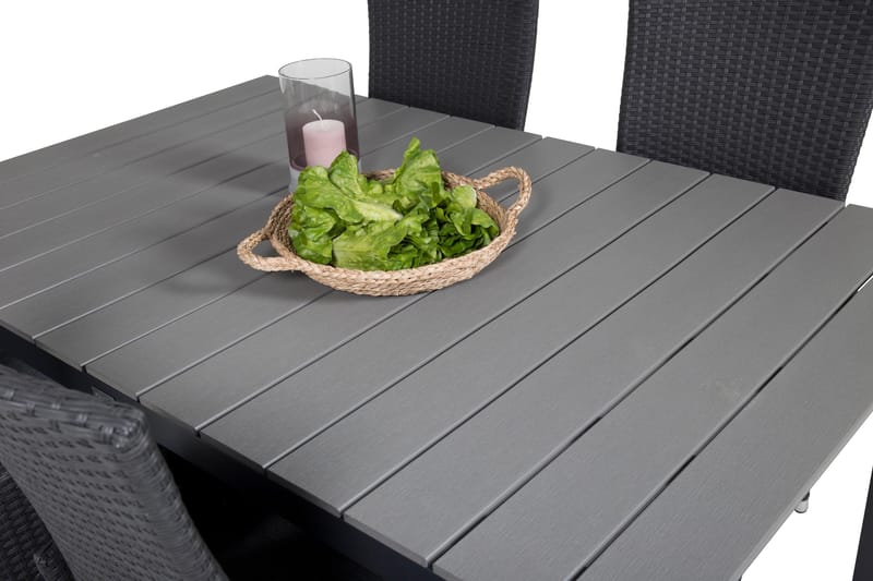 Ruokailuryhmä Levels Jatkettava 160 cm 4 Padova tuolia - Luonnonväri - Puutarhakalusteet - Ulkoryhmä - Ruokailuryhmät ulos