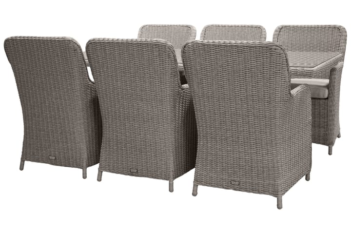 Ruokailuryhmä Mersig 200x100 + 6 tuolia - Venture Home - Ruokailuryhmät ulos