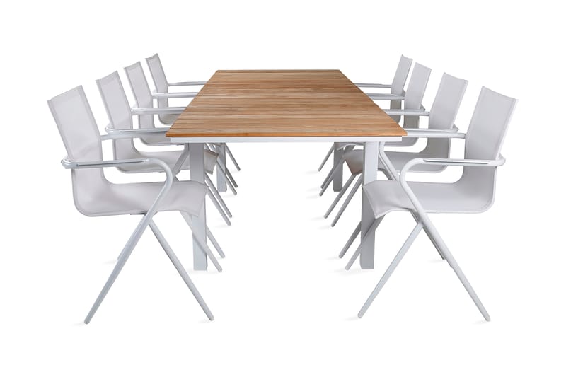 Ruokailuryhmä Mexico Jatk 180 cm 8 Alina tuolia, Musta/Harmaa