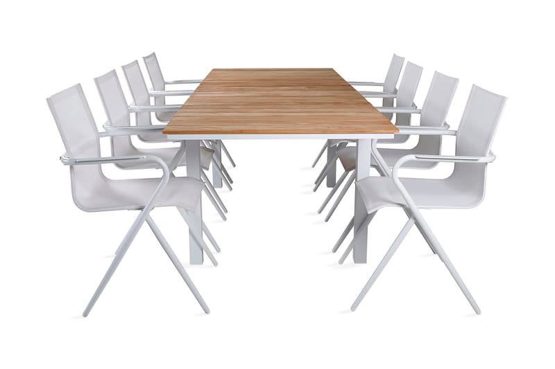 Ruokailuryhmä Mexico Jatk 180 cm 8 Alina tuolia, Musta/Harmaa