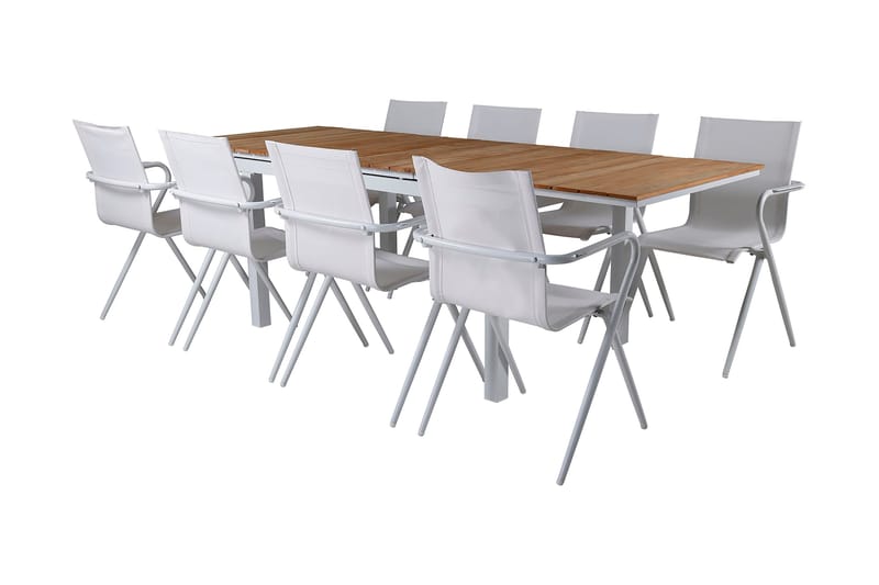 Ruokailuryhmä Mexico Jatk 180 cm 8 Alina tuolia - Musta/Harmaa - Puutarhakalusteet - Ulkoryhmä - Ruokailuryhmät ulos