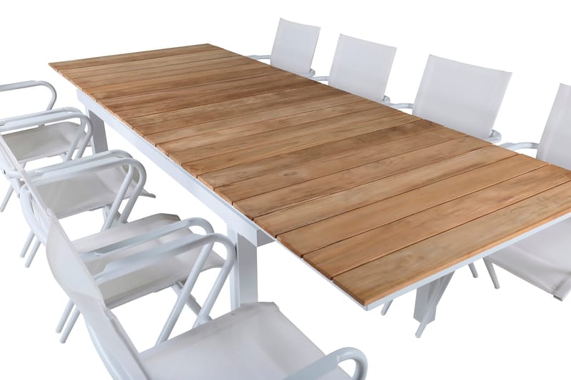 Ruokailuryhmä Mexico Jatk 180 cm 8 Alina tuolia - Musta/Harmaa - Puutarhakalusteet - Ulkoryhmä - Ruokailuryhmät ulos