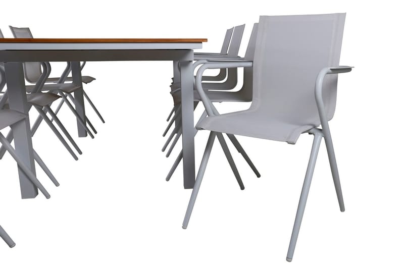 Ruokailuryhmä Mexico Jatk 180 cm 8 Alina tuolia - Musta/Harmaa - Puutarhakalusteet - Ulkoryhmä - Ruokailuryhmät ulos