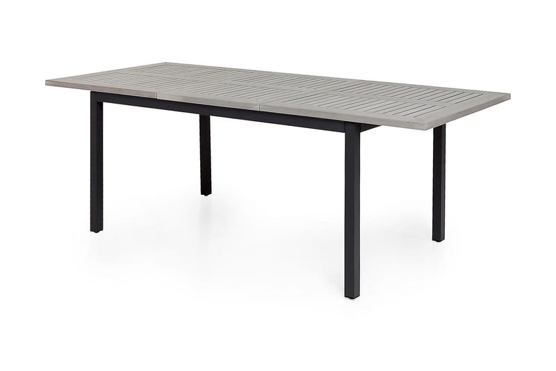 Ruokailuryhmä Monaco 152-210 + 6 Jenny Säädettävä Nojatuoli - Musta/Harmaa - Puutarhakalusteet - Ulkoryhmä - Ruokailuryhmät ulos