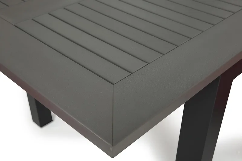 Ruokailuryhmä Monaco 152-210 + 6 Säätötuolia - Musta/Musta - Puutarhakalusteet - Ulkoryhmä - Ruokailuryhmät ulos