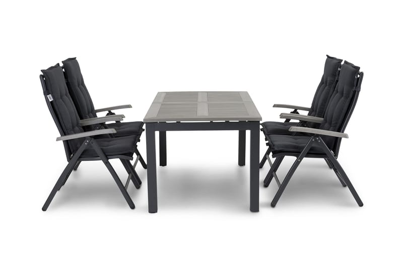 Ruokailuryhmä Monaco 152-210 4 Monaco tuolia, Musta/Musta