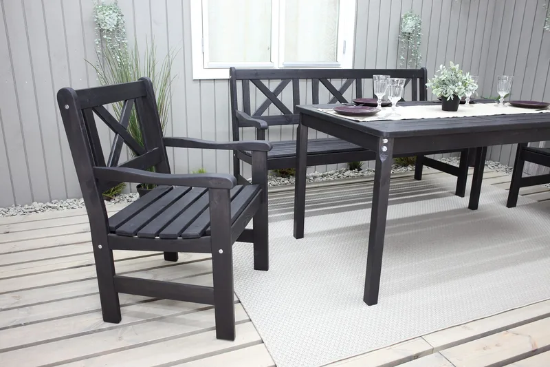 Ruokailuryhmä Olivo - Kahvimusta - Puutarhakalusteet - Ulkoryhmä - Ruokailuryhmät ulos