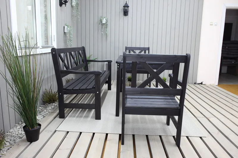 Ruokailuryhmä Olivo - Kahvimusta - Puutarhakalusteet - Ulkoryhmä - Ruokailuryhmät ulos