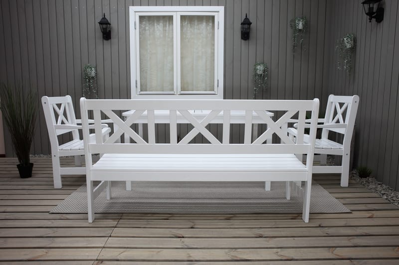 Ruokailuryhmä Olivo - Valkoinen - Puutarhakalusteet - Ulkoryhmä - Ruokailuryhmät ulos