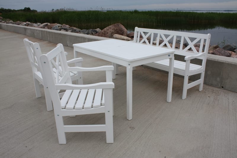 Ruokailuryhmä Olivo - Valkoinen - Puutarhakalusteet - Ulkoryhmä - Ruokailuryhmät ulos