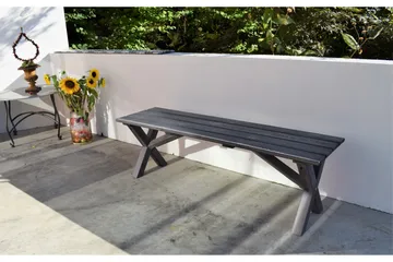 Ruokailuryhmä Scottsdale 150 cm + 2 Solanum tuolia - Harmaa - Puutarhakalusteet - Ulkoryhmä - Ruokailuryhmät ulos