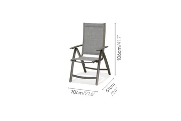 Ruokailuryhmä Scottsdale 150 cm + 2 Solanum tuolia - Harmaa - Puutarhakalusteet - Ulkoryhmä - Ruokailuryhmät ulos