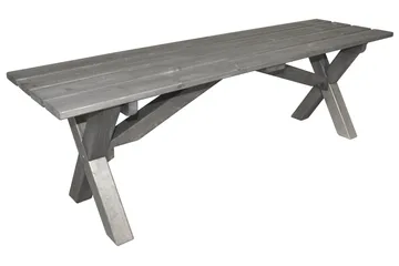 Ruokailuryhmä Scottsdale 150 cm + 2 Solanum tuolia - Harmaa - Puutarhakalusteet - Ulkoryhmä - Ruokailuryhmät ulos