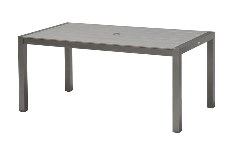 Ruokailuryhmä Solana 160 cm + 4 Säätötuolia - Harmaa - Puutarhakalusteet - Ulkoryhmä - Ruokailuryhmät ulos