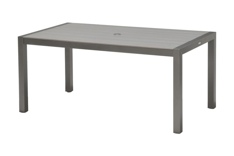 Ruokailuryhmä Solana 160 cm + 4 tuolia - Harmaa - Puutarhakalusteet - Ulkoryhmä - Ruokailuryhmät ulos