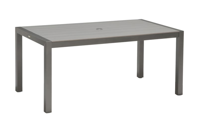 Ruokailuryhmä Solana 160 cm + 6 tuolia - Harmaa - Puutarhakalusteet - Ulkoryhmä - Ruokailuryhmät ulos