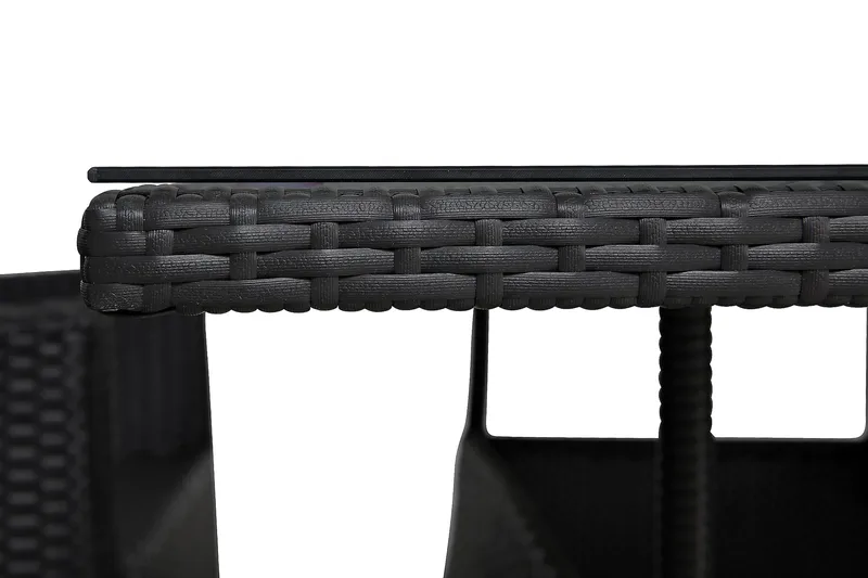 Ruokailuryhmä Thor 140 + 4 Jenny Säädettävä Nojatuoli - Musta/Musta - Puutarhakalusteet - Ulkoryhmä - Ruokailuryhmät ulos