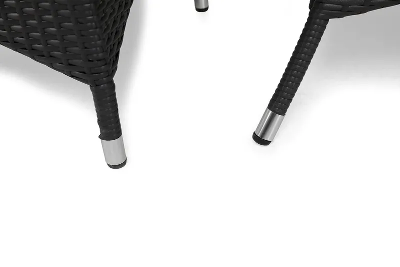 Ruokailuryhmä Thor 140 + 4 Jenny Säädettävä Nojatuoli - Musta/Musta - Puutarhakalusteet - Ulkoryhmä - Ruokailuryhmät ulos