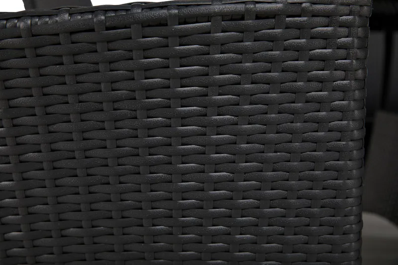 Ruokailuryhmä Thor 140 + 6 Jenny Säädettävä Nojatuoli - Musta/Musta - Puutarhakalusteet - Ulkoryhmä - Ruokailuryhmät ulos