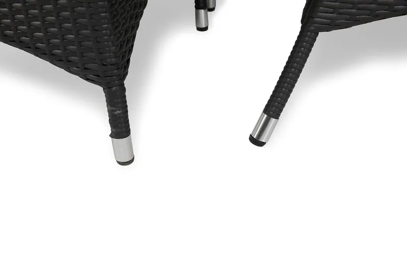 Ruokailuryhmä Thor 140 + 6 Jenny Säädettävä Nojatuoli - Musta/Musta - Puutarhakalusteet - Ulkoryhmä - Ruokailuryhmät ulos