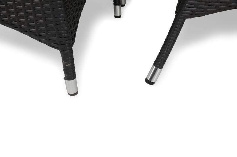 Ruokailuryhmä Thor 140 + 6 Jenny Säädettävä Nojatuoli - Musta/Musta - Puutarhakalusteet - Ulkoryhmä - Ruokailuryhmät ulos