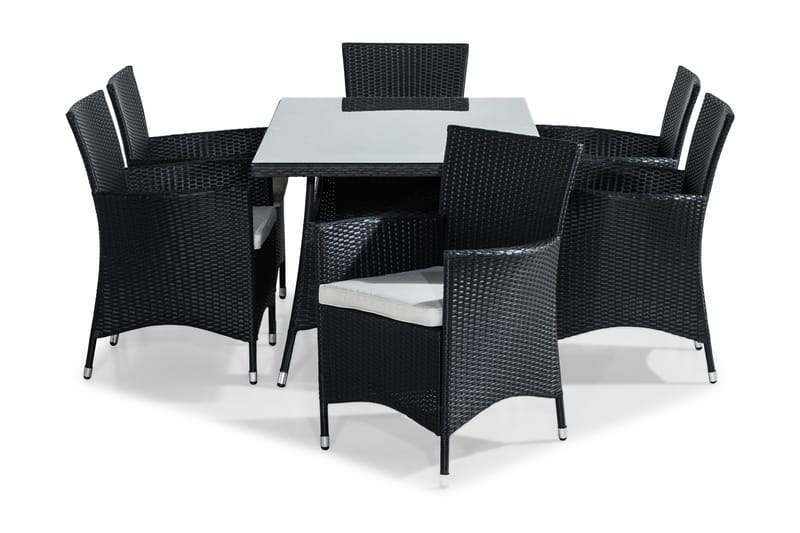 Ruokailuryhmä Thor 140x90 cm 6 tuolia - Puutarhakalusteet - Ulkoryhmä - Ruokailuryhmät ulos