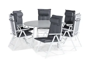 Ruokailuryhmä Tunis 140 Pyöreä 6 Maggie säätötuolia Pehmuste