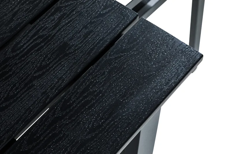 Ruokailuryhmä Tunis 152-210x90 4 Tunis tuolia - Musta - Puutarhakalusteet - Ulkoryhmä - Ruokailuryhmät ulos