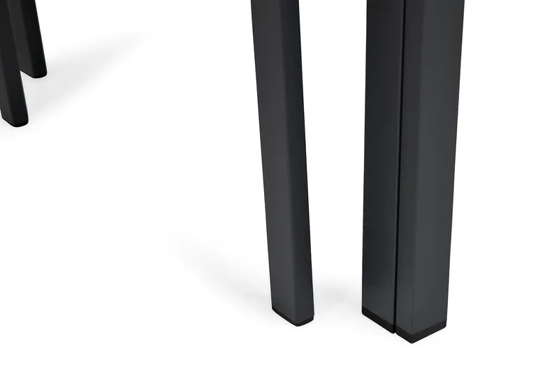 Ruokailuryhmä Tunis 205x90 cm + 6 Tunis Tuolia - Musta/Musta - Puutarhakalusteet - Ulkoryhmä - Ruokailuryhmät ulos