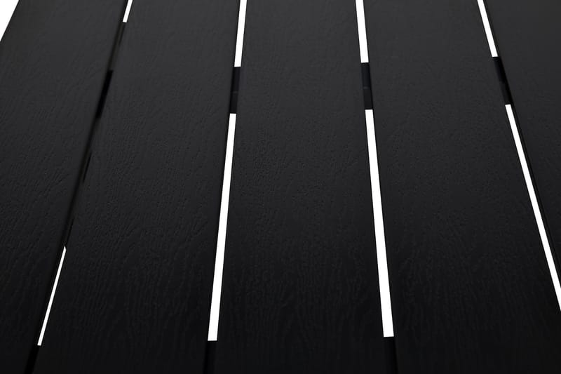 Ruokailuryhmä Tunis 205x90 cm + 6 Tunis Tuolia - Musta/Musta - Puutarhakalusteet - Ulkoryhmä - Ruokailuryhmät ulos