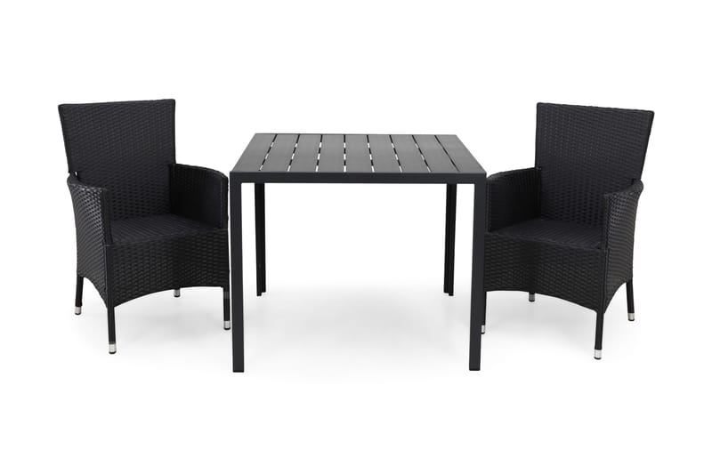 Ruokailuryhmä Tunis 90 cm 2 Thor tuolia, Musta