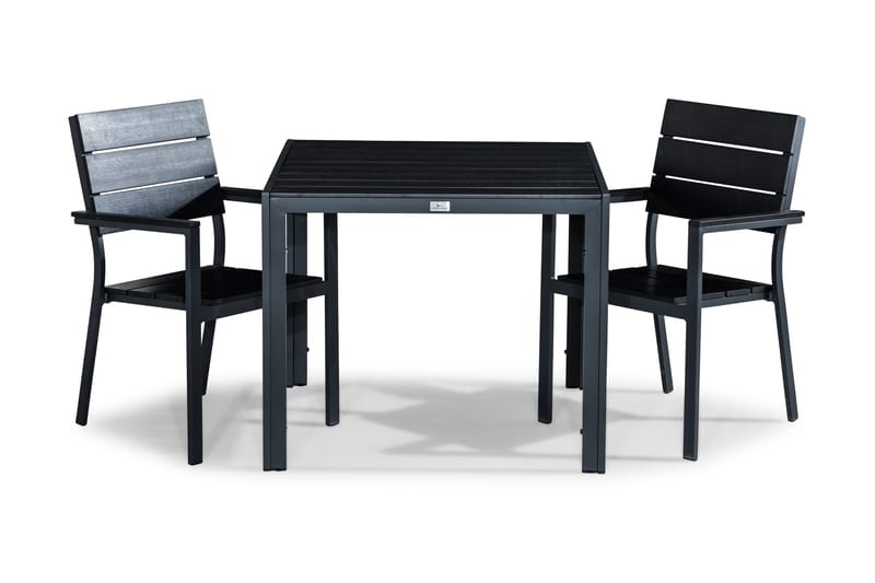 Ruokailuryhmä Tunis 90x90 2 Tunis tuolia, Musta