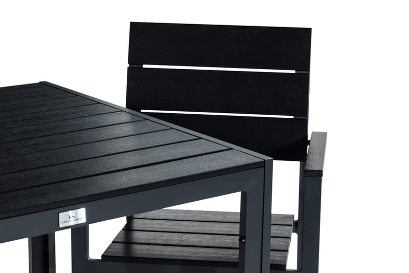 Ruokailuryhmä Tunis 90x90 2 Tunis tuolia - Musta - Puutarhakalusteet - Ulkoryhmä - Ruokailuryhmät ulos