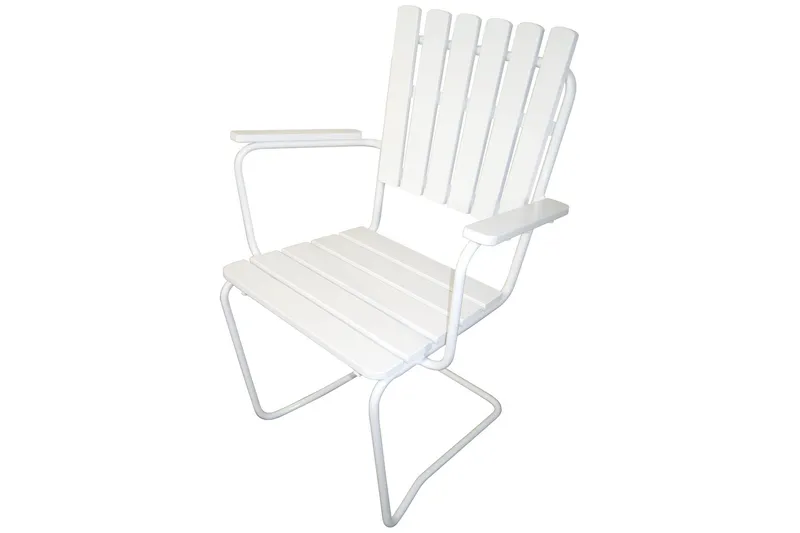 Ruokailuryhmä Vaxholm Pyöreä 100 cm + 4 Tuolia Valkoinen - Puutarhakalusteet - Ulkoryhmä - Ruokailuryhmät ulos