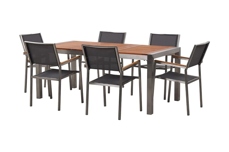 Ruokailuryhmä Vickelsbo + 6 rottinkituolia, Ruskea