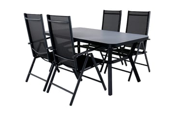Ruokailuryhmä Virya 160 cm 4 Break tuolia - Valkoinen - Puutarhakalusteet - Ulkoryhmä - Ruokailuryhmät ulos