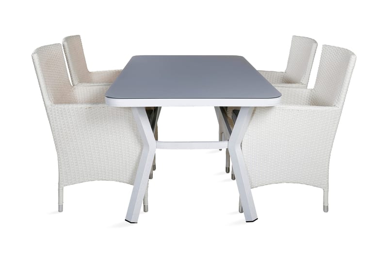 Ruokailuryhmä Virya 160 cm 4 Malin tuolia, Musta/Keltainen