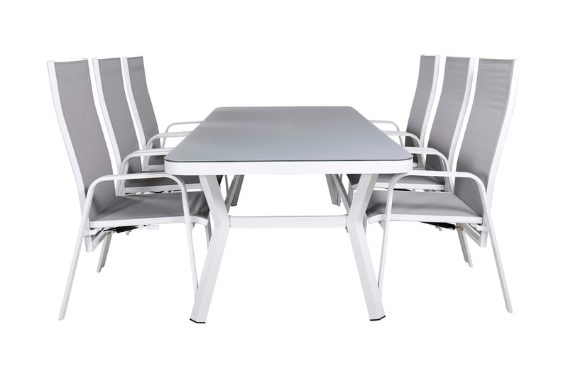 Ruokailuryhmä Virya 160 cm 6 Copacabana tuolia, Musta