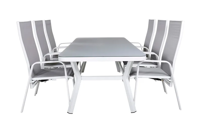 Ruokailuryhmä Virya 160 cm 6 Copacabana tuolia, Musta