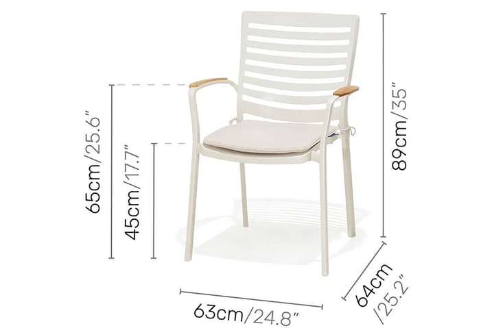 Ruokailuryhmä Portals 209 cm + 5 tuolia + penkki - Valkoinen / Puu - Ruokailuryhmät ulos