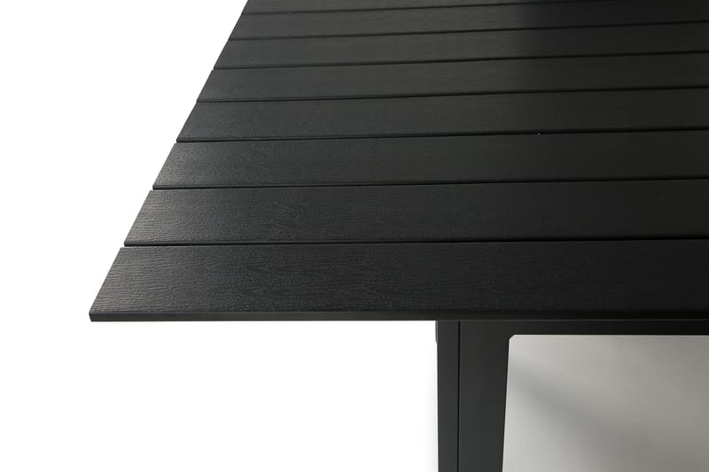 Ruokailuryhmä Portland 220-280x90 + 6 Monaco Lyx tuolia - Musta/Harmaa - Puutarhakalusteet - Ulkoryhmä - Ruokailuryhmät ulos