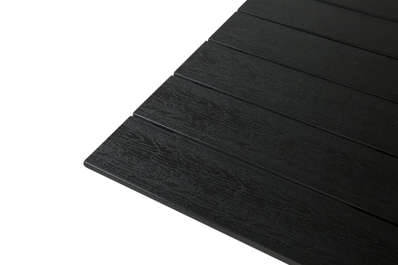 Ruokailuryhmä Portland 152-210x90 cm + 4 Thor Nojatuolia - Musta - Puutarhakalusteet - Ulkoryhmä - Ruokailuryhmät ulos