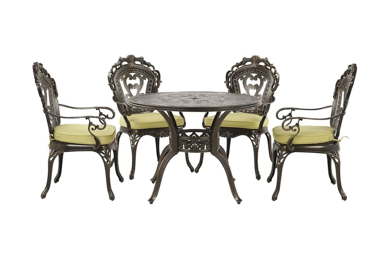 Ruokaryhmä Scario 100 cm + 4 tuolia, Ruskea